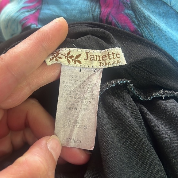 Janette John 3:16 Women’s Peacock Feather Print Chiffon Maxi Dress Size S - Picture 11 of 13